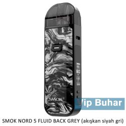 smok nord 5 fluid black grey, akışkan siyah gri