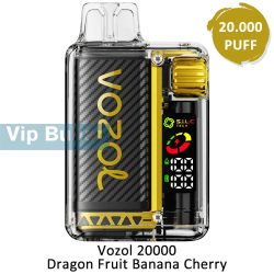 Vozol 20000 Dragon Fruit Banana Cherry Puff Elektronik Sigara, Vozol Vista 20000, Vozol 20K